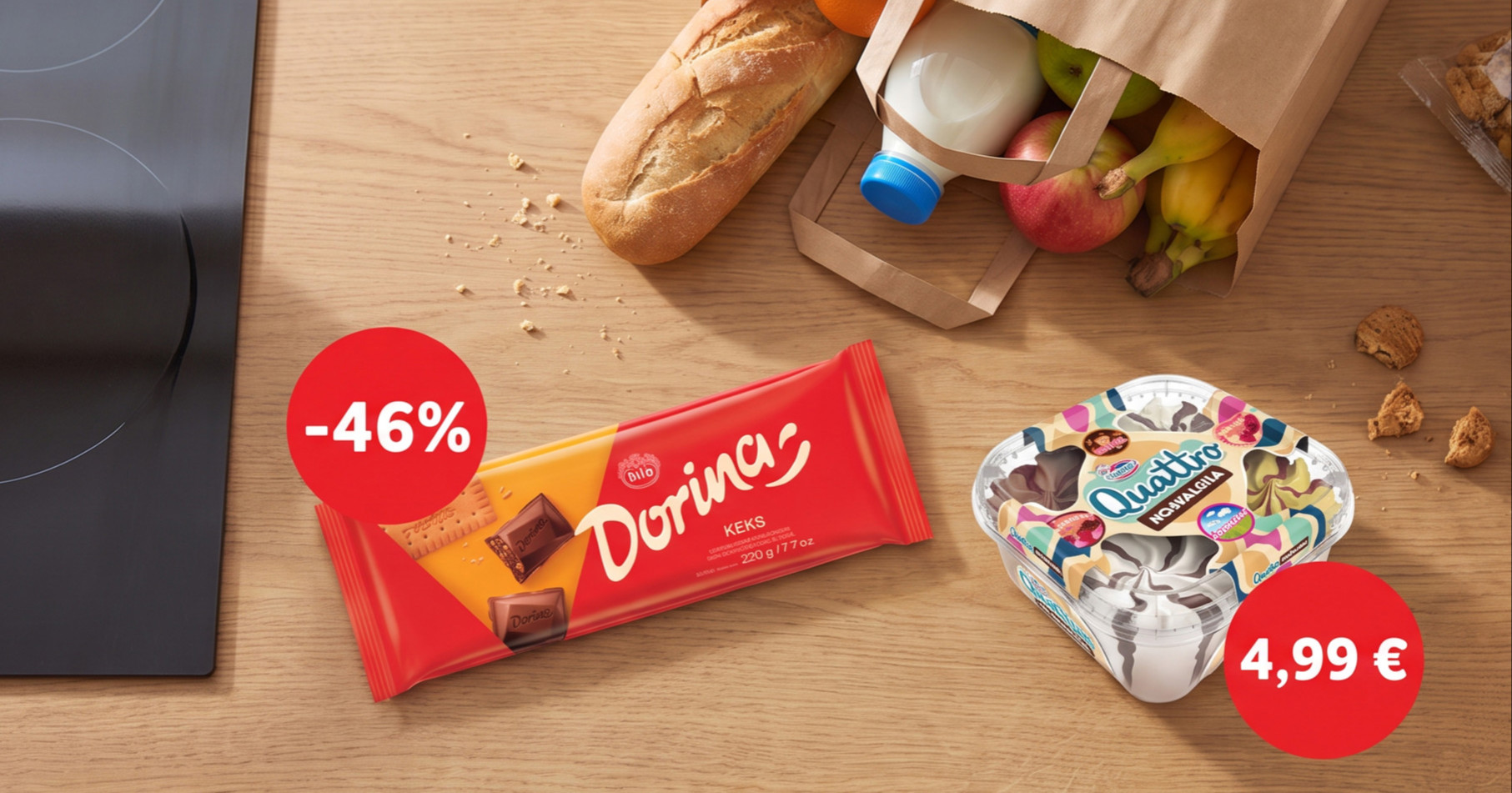 Gdje danas možete uštedjeti? Dorina na 46% popusta, Quattro od 1650 ml za 4,99 eura