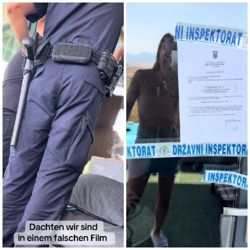 Njemice izbačene iz smještaja na Zrću, policija zapečatila objekt. Objavile su video