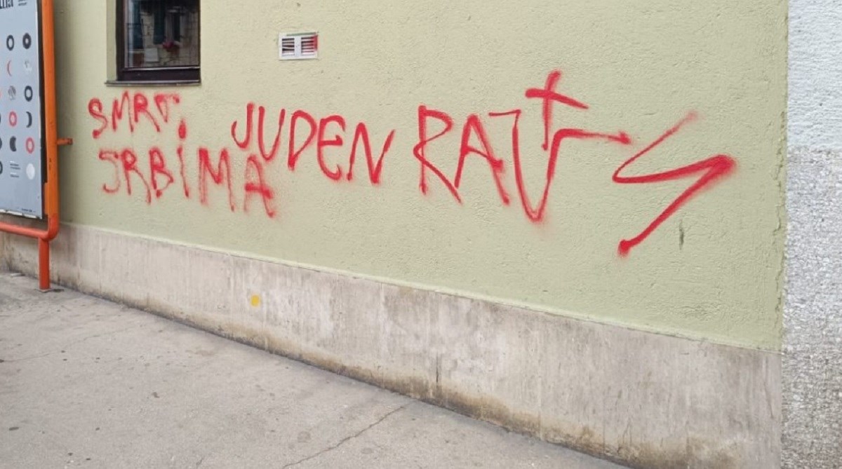 FOTO U Splitu osvanulo više grafita s nacističkim sloganom protiv Židova