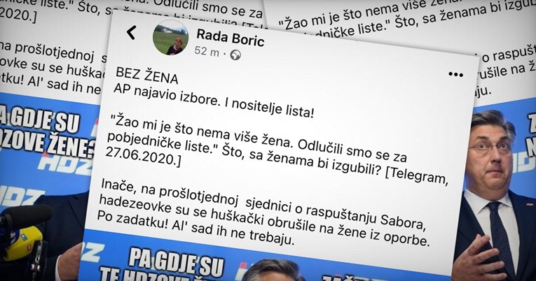 Rada Borić ukazala na sporni detalj na HDZ-ovim listama: "Sad Plenkoviću ne trebaju"
