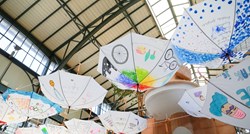 Osnovnoškolci na pulskoj tržnici izložili kišobrane sa svojim crtežima