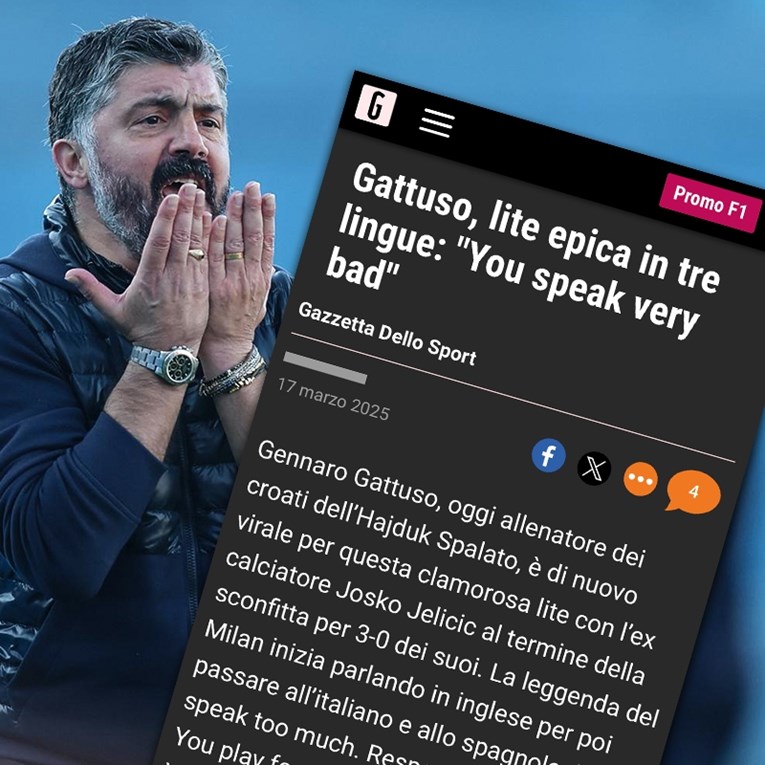 Gazzetta: Gattusova epska trojezična svađa na hrvatskoj televiziji postala je viralna
