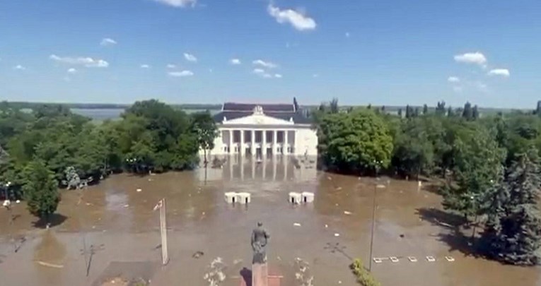 VIDEO Ukrajinci objavili snimku poplavljene Nove Kahovke iz zraka