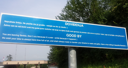 "Good By": Uklonjen natpis na graničnom prijelazu između Srbije i Rumunjske