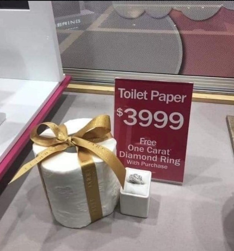 Jedna rola toaletnog papira prodaje se za 3999 dolara, prilično je posebna