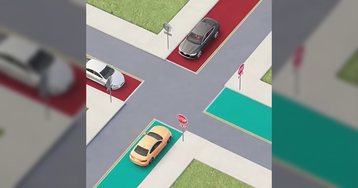 Ako ne znate tko ima prednost na ovom raskrižju, možda trebate natrag u autoškolu