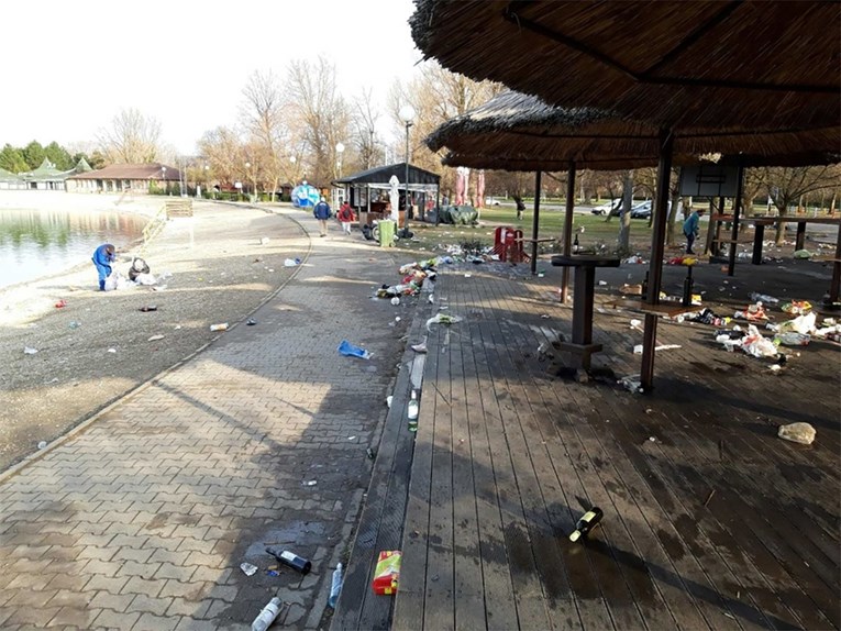 FOTO Pogledajte kako izgleda Jarun nakon sinoćnjeg okupljanja mladih