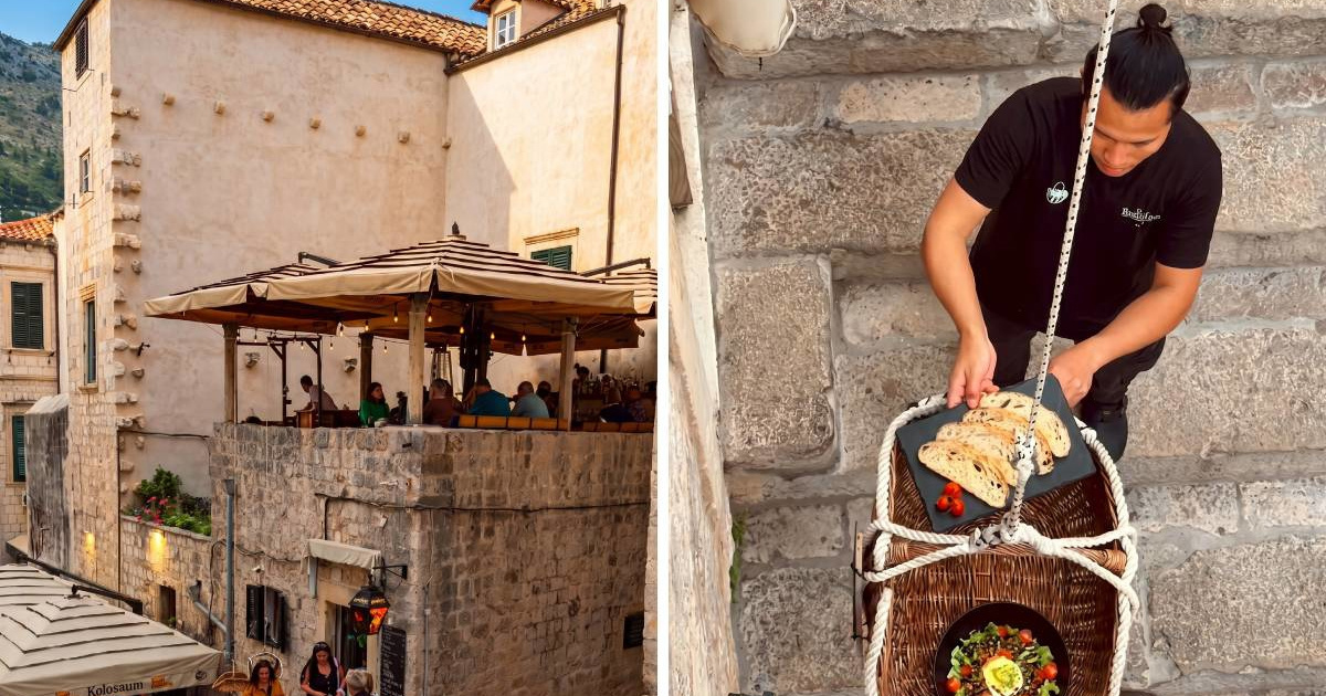 Neobičan bar u Dubrovniku hit je među turistima, pogledajte kako donose hranu i piće