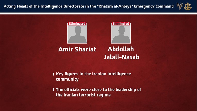 Izrael: U Teheranu smo ubili dvojicu vodećih iranskih obavještajaca