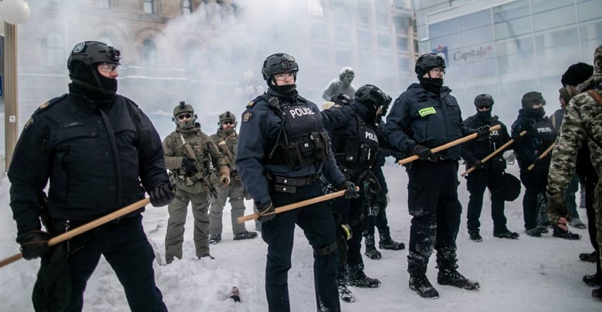 Prosvjedi u Kanadi: Policija uhitila 170 osoba, koristila suzavac i šok-bombe