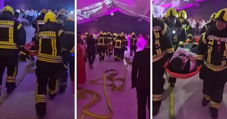 Vatrogasci DVD-a Sv. Ivan Zelina uletjeli kolegi na svadbu i iznijeli ga na nosilima