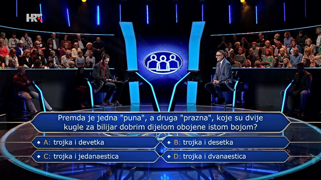Potrošio tri džokera na pitanju o bilijaru u Milijunašu i fulao. Znate li vi odgovor?