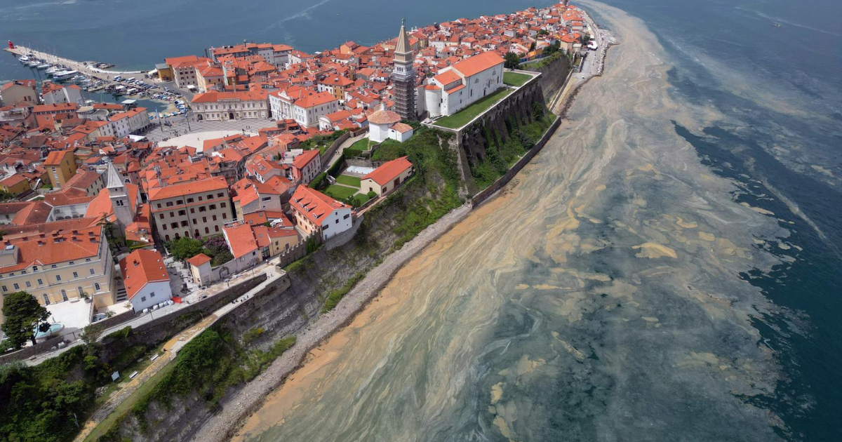 Fotke iz zraka: More u Sloveniji nakon snažnog nevremena izgleda nadrealno