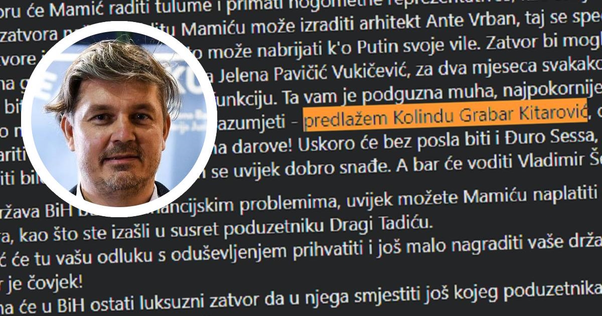 Juričan pisao vlastima BiH: Dajte Mamiću da sagradi luksuzni zatvor
