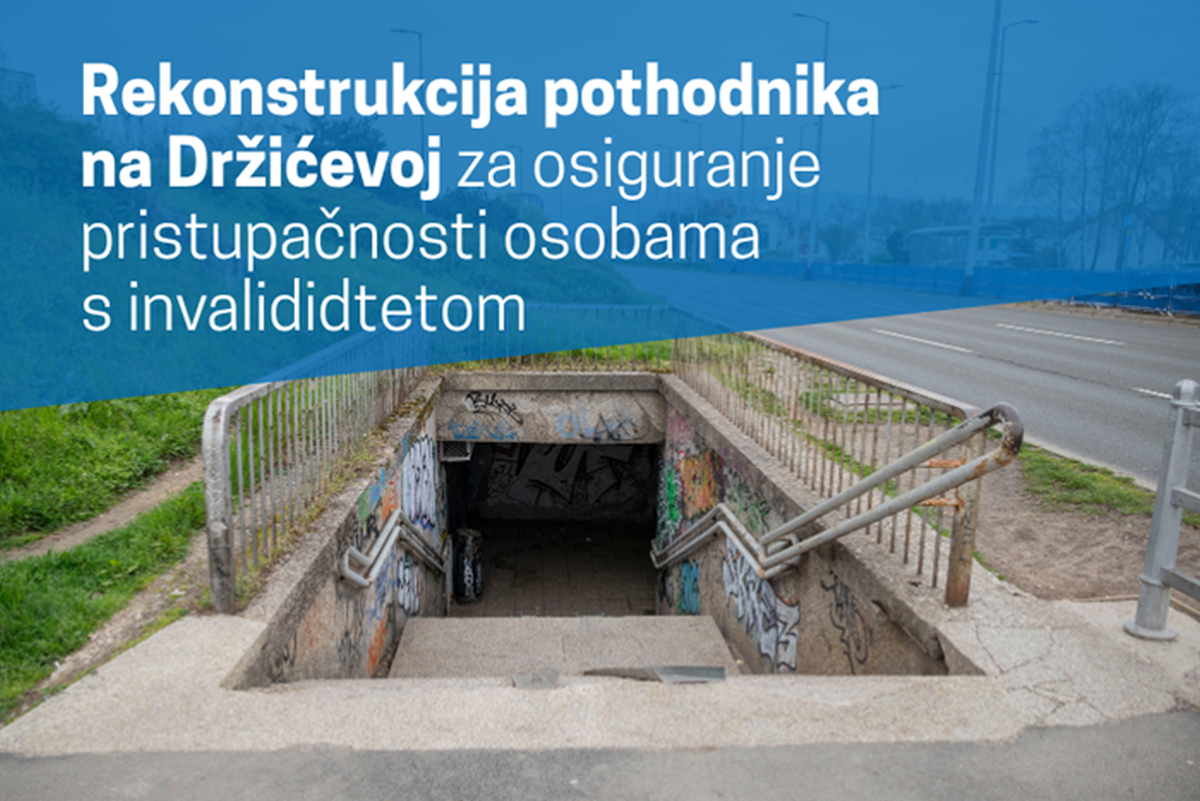 Zagreb s 1,55 milijuna eura obnavlja pothodnik na Držićevoj