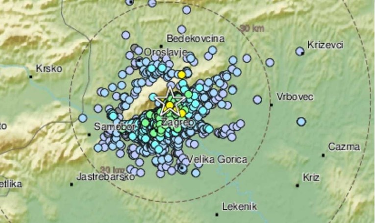 Potres magnitude 2.8 osjetio se u Zagrebu oko ponoći
