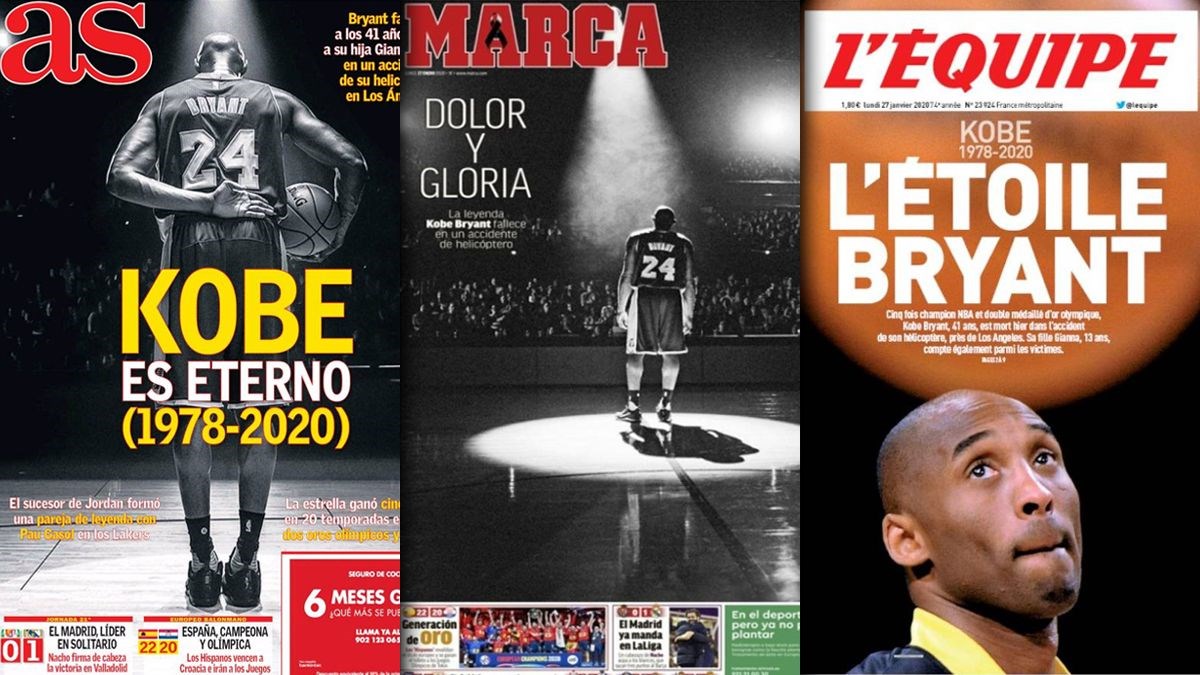 "Adio Kobe. I znaj da si besmrtan" Ovako danas izgledaju svjetske naslovnice