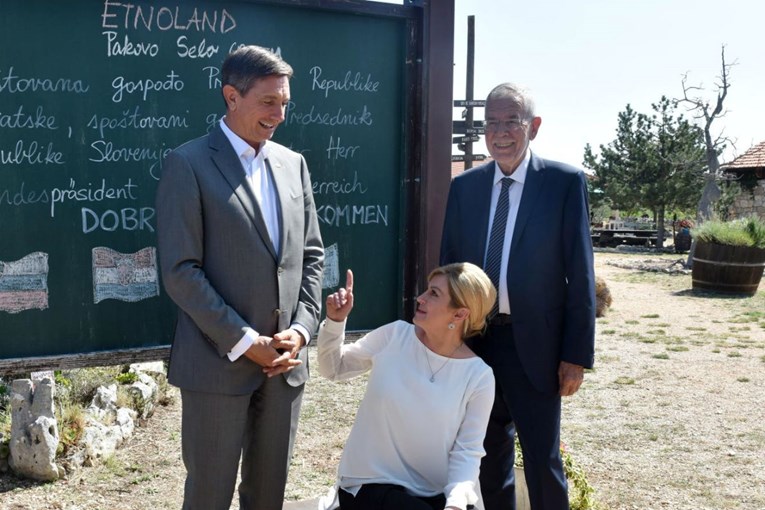 FOTO Kolinda se s Pahorom i austrijskim predsjednikom zabavljala u Etnolandu