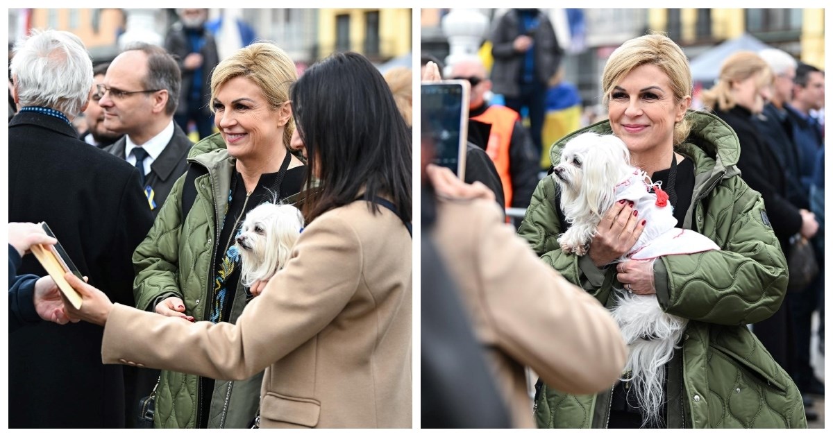 Kolinda snimljena na zagrebačkoj špici bez Jakova, fotkala se s prolaznicima