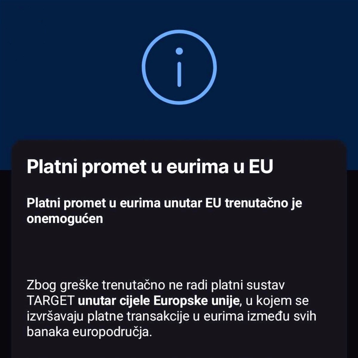 Srušio se platni promet u eurima u cijeloj EU