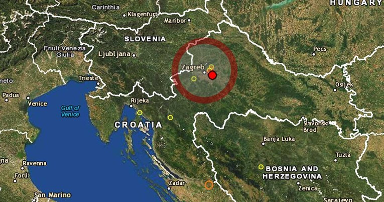 Slabi potresi noćas i jutros u Zagrebu