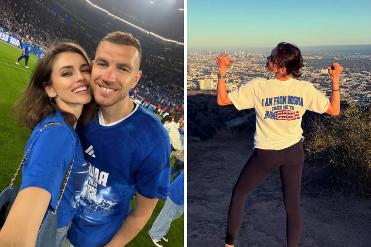 Amra Džeko objavila fotografiju iz Los Angelesa, pažnju privukao natpis na majici