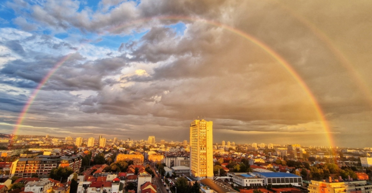 FOTO Ovako je večeras izgledalo nebo iznad Zagreba nakon nevremena