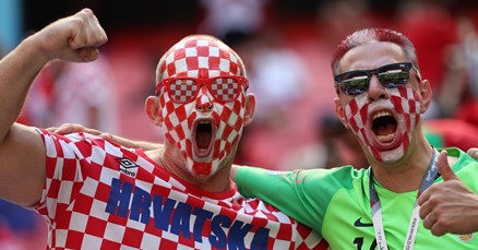 FOTO Hrvatski navijači na tribinama na utakmici s Marokom