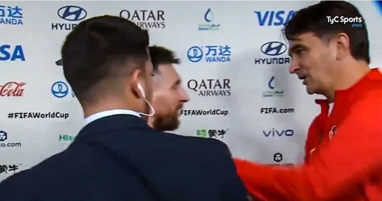 Messi je govorio za televiziju, a onda je ugledao Dalića. Slijedila je hit scena