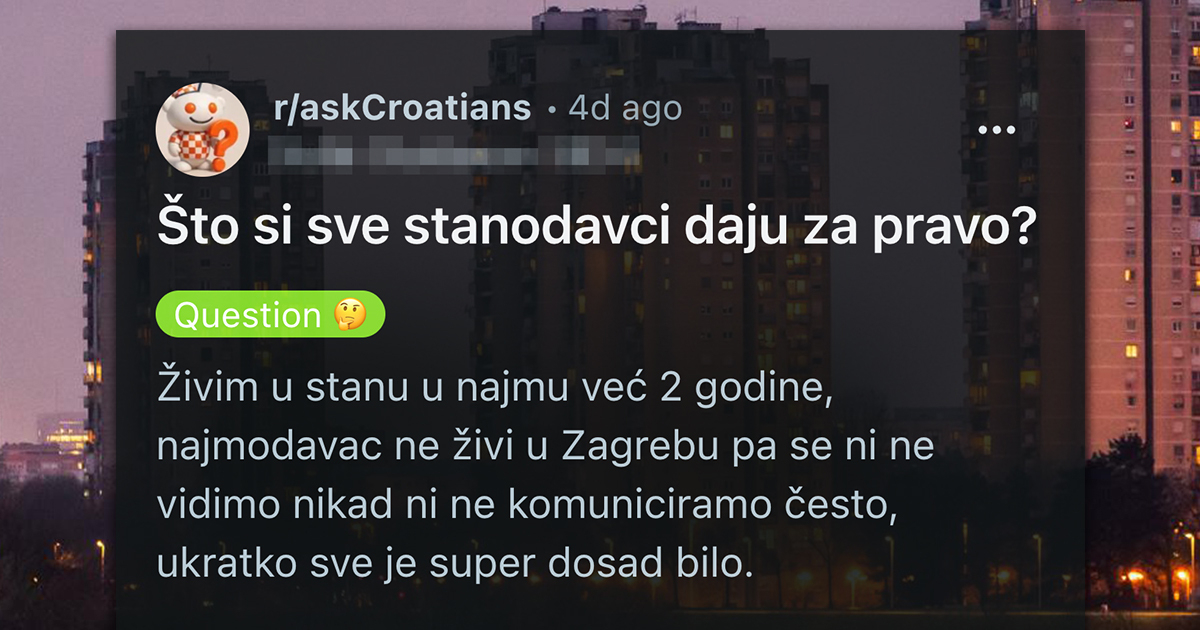 Hrvatica (27) otkrila kakav je "neugodan" zahtjev dobila od stanodavca: "On ima 50+"