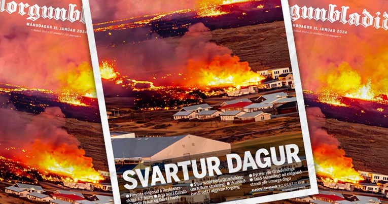 Ovo je naslovnica današnjih novina na Islandu