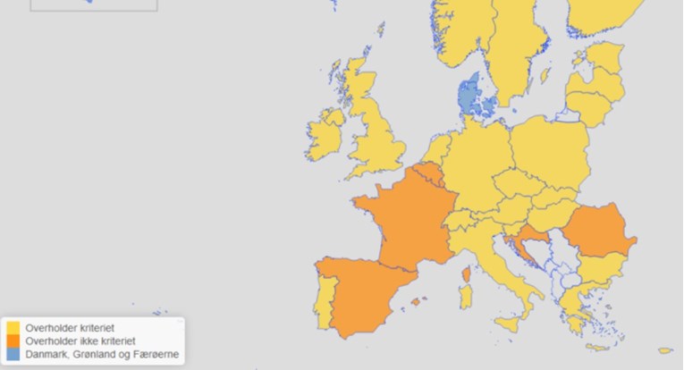Danska stavila Hrvatsku na narančastu listu zemalja