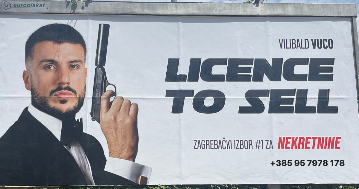 Vucin sin osvanuo kao James Bond na plakatu u Zagrebu: "Imam dozvolu za prodaju"