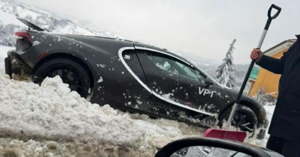Bugatti vrijedi milijune, evo kako ga je zaustavio snijeg u predgrađu Zagrebu
