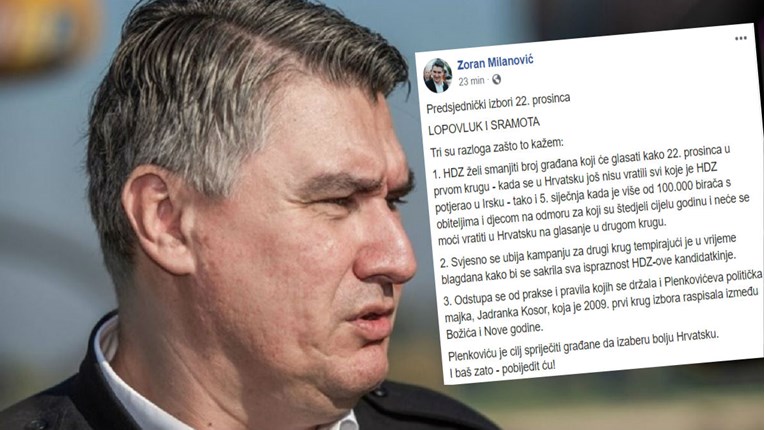 Milanović ljutit jer su izbori 22. prosinca: "To je lopovluk i sramota"