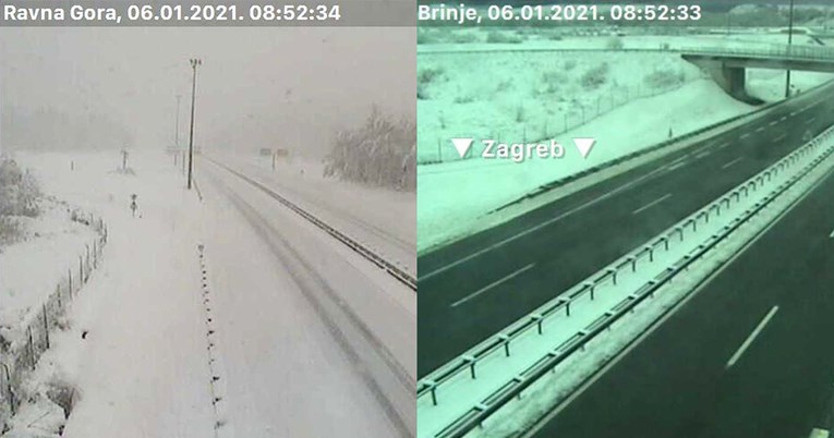 Snijeg u Lici i Gorskom kotaru, zbog zimskog održavanja cesta mogući zastoji