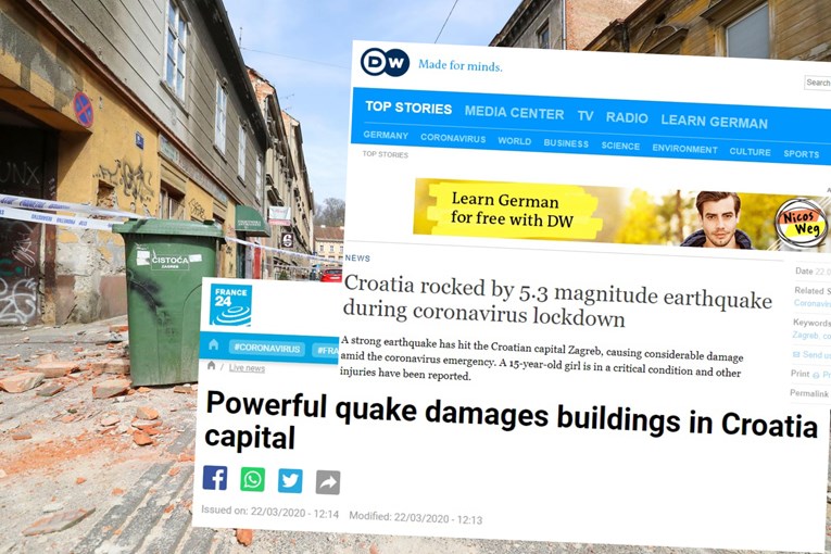 Strani mediji pišu o snažnom potresu u Zagrebu