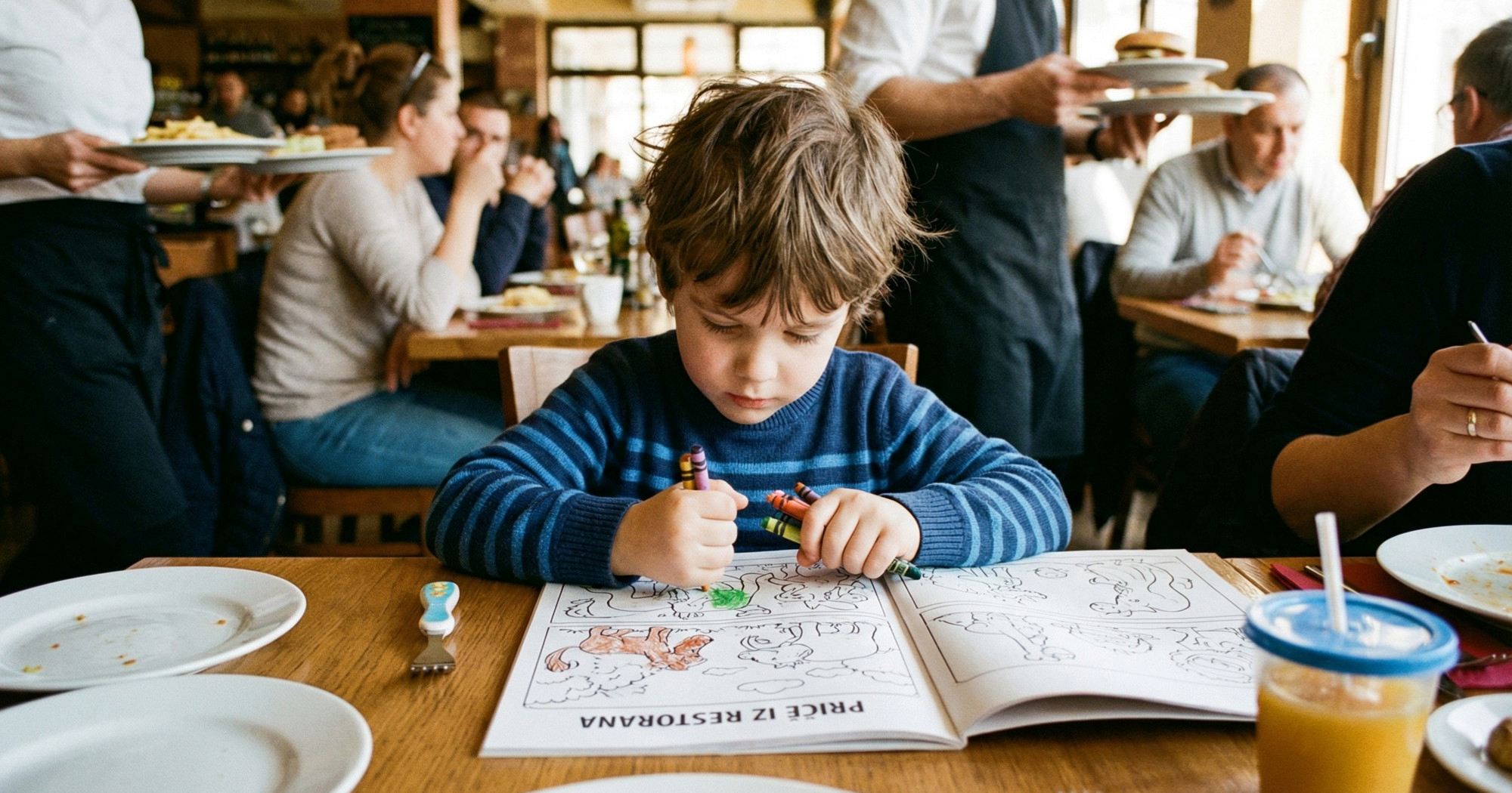 Kako zabaviti djecu u restoranu bez upotrebe ekrana