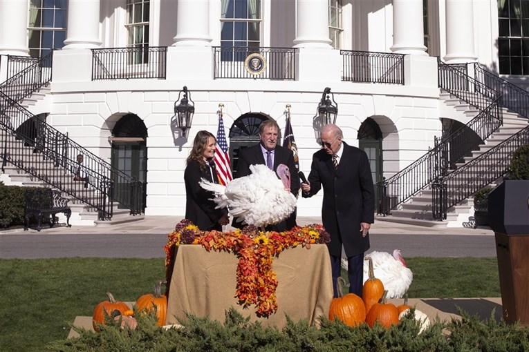 Joe Biden tradicionalno pomilovao dvije purice u vrtu Bijele kuće