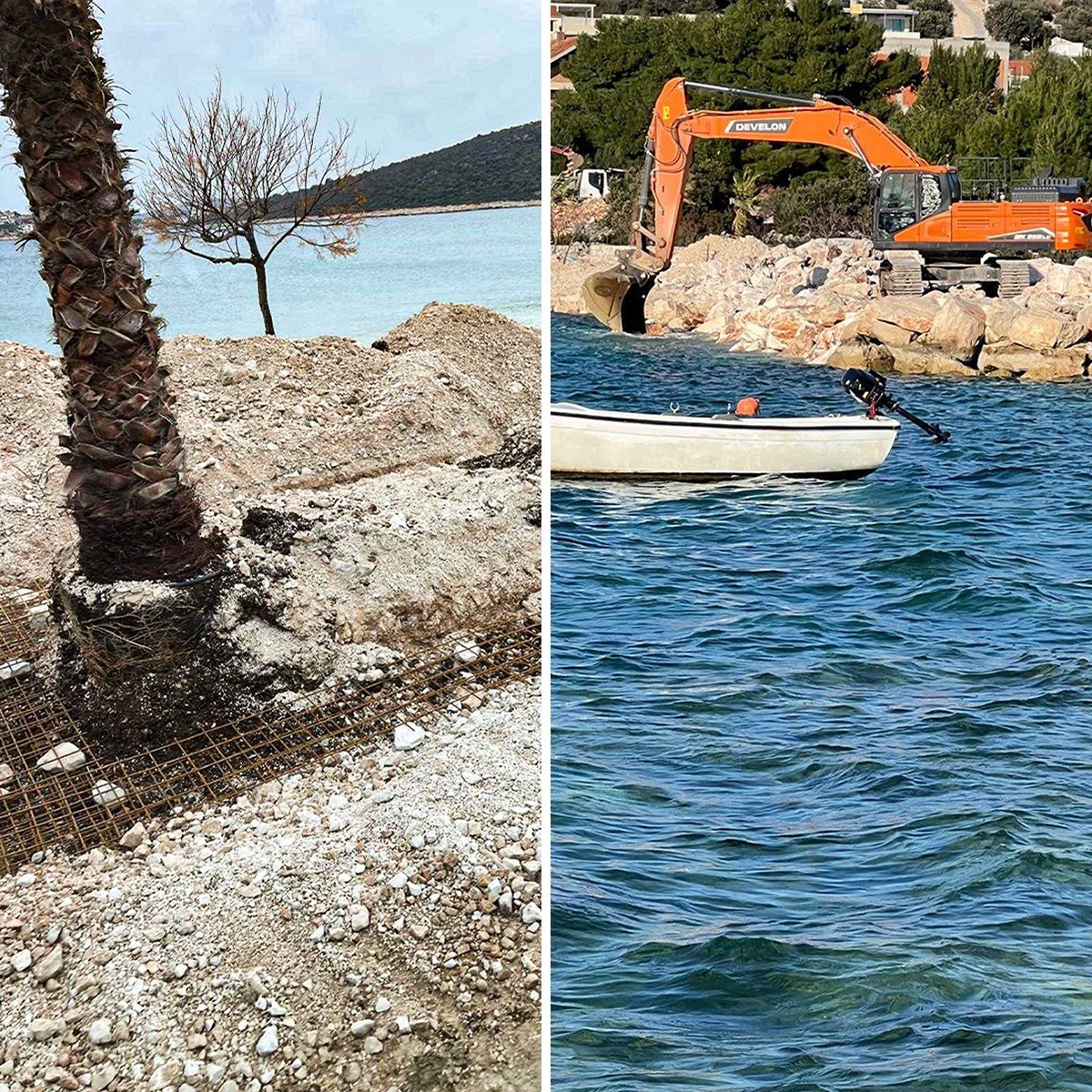 Devastacija obale kod Trogira, općina ne zna tko je betonirao plažu. "Prijavili smo"