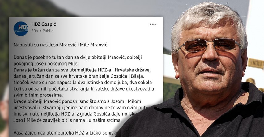 HDZ o osuđenom silovatelju Mraoviću: Napustio nas je sokol