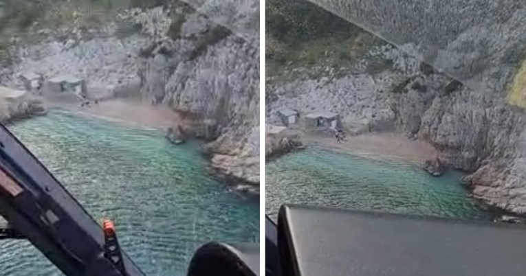 Pogledajte spektakularno slijetanje helikopterom na usku plažu, spašen mladi turist