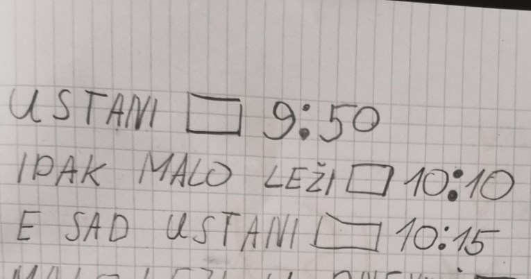 Devetogodišnja djevojčica napisala svoj jutarnji plan, fotka je hit u regiji