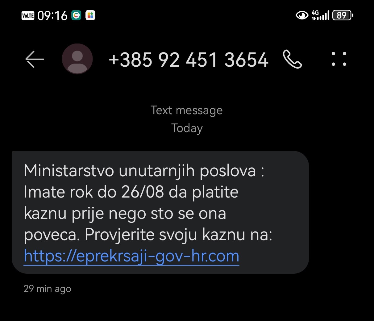 Policija upozorava: Ne nasjedajte na lažne SMS poruke, riječ je o pokušaju prijevare