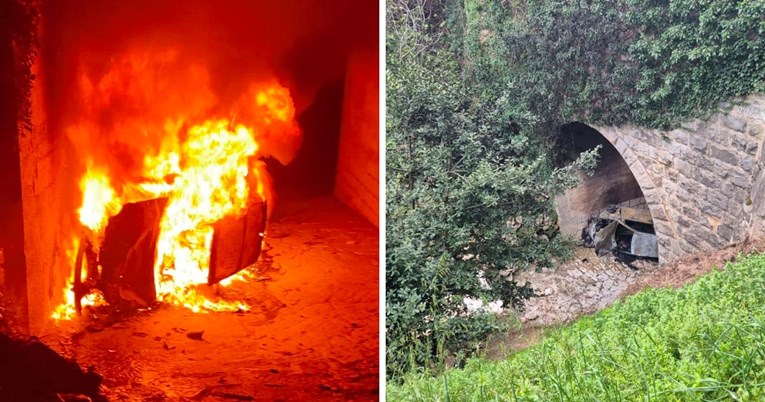 FOTO Teška prometna nesreća kod Makarske, automobilom sletio s magistrale