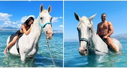 Na Braču se možete kupati u moru s konjima