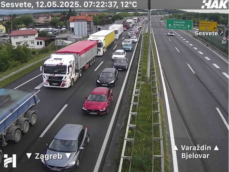 HAK: Velika gužva na istoku Zagreba