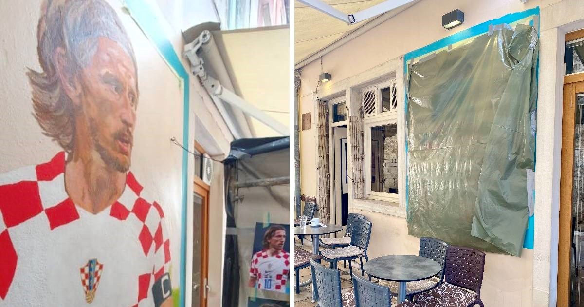 Nakon što je uništen sprejem, Zadrani odustali od murala Luke Modrića u Zadru