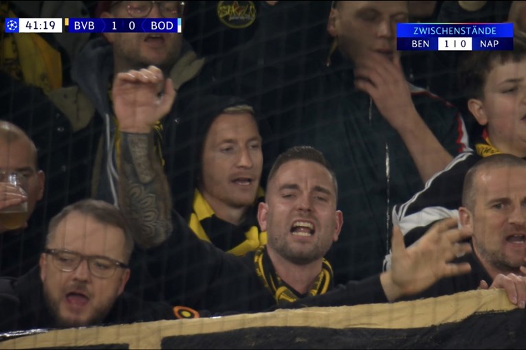 Marco Reus navijao na tribini s ultrasima Borrusije u Ligi prvaka