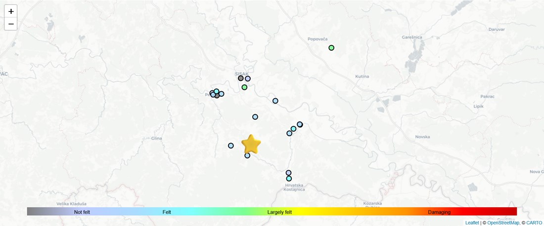 Potres 2.8 po Richteru kod Siska